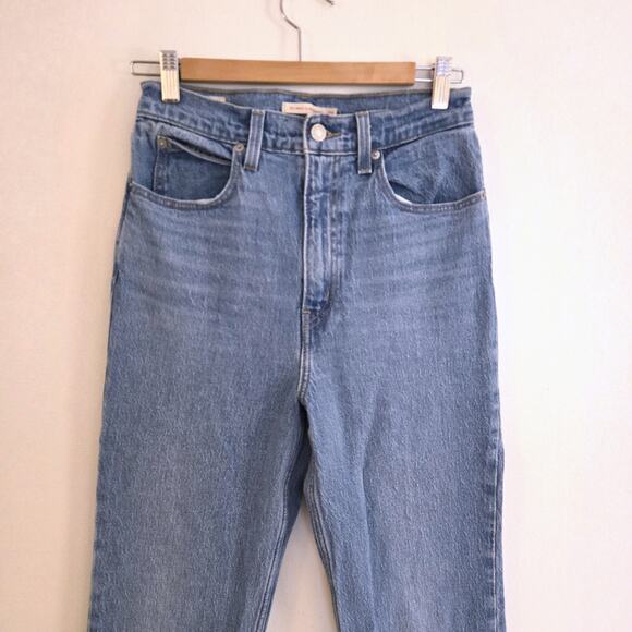 Levi's Premium 70s High Slim Straight Jeans W27 L29 Light Wash - Picture 4 of 13